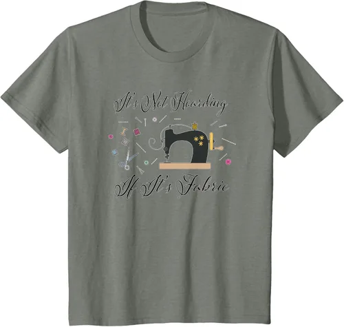 Vista 94 de It's Not Hoarding If Its - Camiseta de costura para acolchado, Blanco, S
