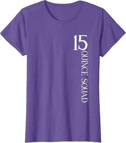 Vista 37 de Quince Squad Quinceanera 15th Birthday - Camiseta de quinceañera para niñas Asphalt Grey
