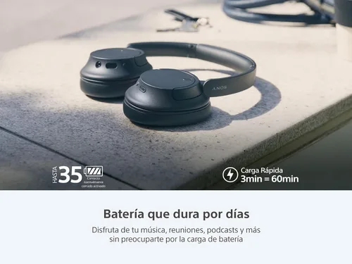 Vista 5 de Sony WH-CH720 Auriculares inalámbricos Bluetooth con cancelación de ruido, micrófono integrado, hasta 35 horas de duración de la batería y carga