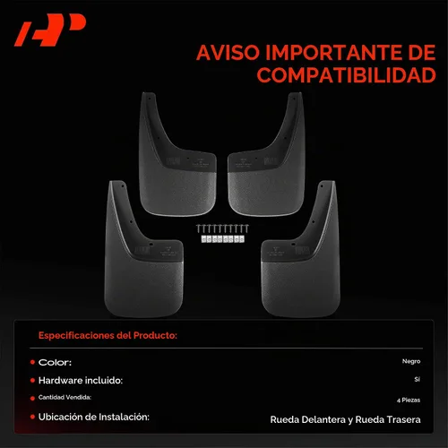 Vista 3 de A-Premium 4 piezas guardabarros protectores contra salpicaduras compatibles con GMC Sierra 1500 2014-2019, Sierra 2500 HD 3500 HD 2015-2019