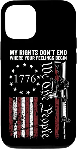 Vista 28 de My Rights Don't End Where Your Feelings Begin USA Gun Flag Case for iPhone 17