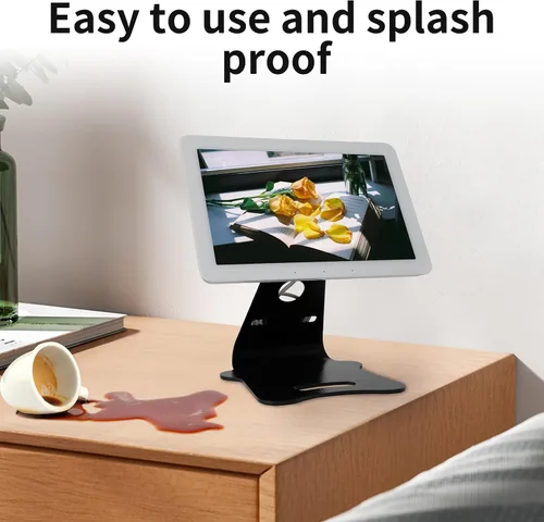 Vista 6 de shinar Metal Swivel and Tilt Desktop Tablet Stand for Echo Hub 8” No Need Mounting Adjustable with 360 Degree Rotatable Mounting Bracket Stable