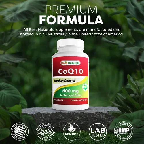 Vista 5 de Best Naturals CoQ10 600 mg 60 Cápsulas (817716013725)