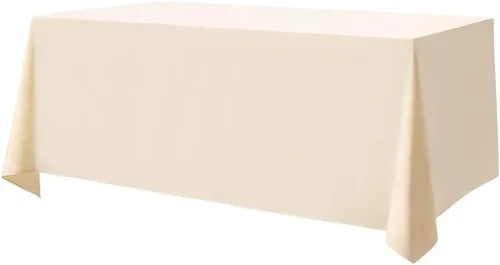 Vista 22 de Surmente Mantel rectangular de poliéster de 60 x 102 pulgadas para bodas, banquetes o restaurantes (negro, paquete de 2)