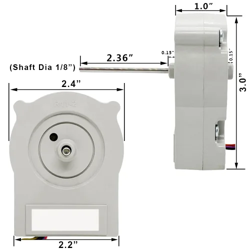 Vista 4 de EAU63103201 Motor del ventilador del evaporador del refrigerador para LG, refrigerador Kenmore Elite, pieza de repuesto de reparación del motor