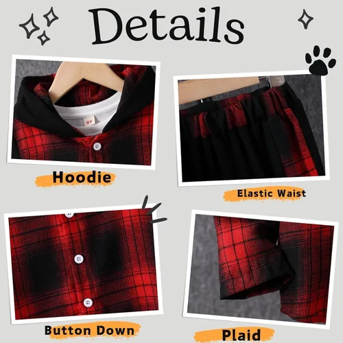 Vista 55 de Conjunto de ropa para bebés y niños pequeños, camisa con capucha y pantalones deportivos para otoño e invierno
