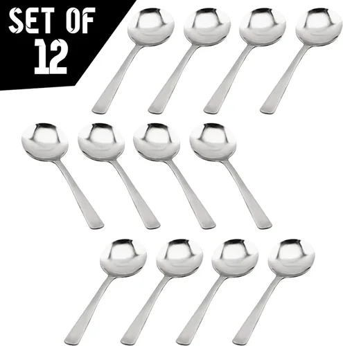 Vista 3 de Update International Cucharas de caldo - Serie Windsor [Juego de 12]