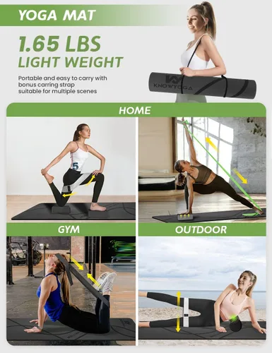 Vista 2 de Kit de inicio de yoga 12 en 1 – El juego de yoga incluye esterilla de yoga, rodillo de espuma, 4 bandas de resistencia, bloques de yoga 2 paquetes