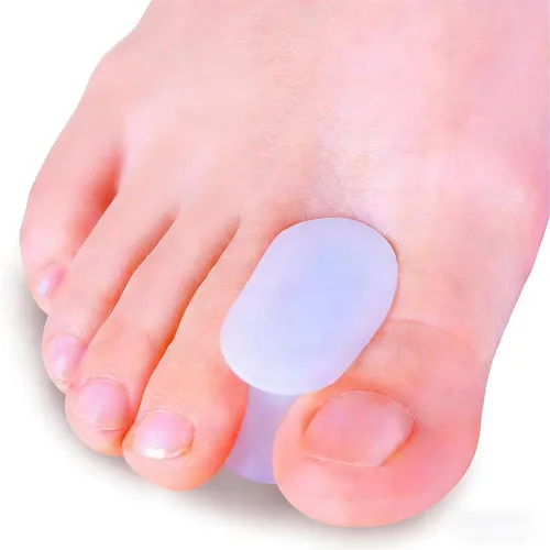 Vista 10 de Povihome Paquete de 10 separadores de gel para juanetes y dedos de los pies (0.3 pulgadas de grosor) y ortesis alisadoras para dedos superpuestos