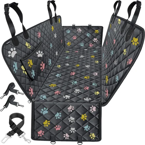 Vista 21 de URPOWER Funda de asiento para perro, hamaca 100% impermeable, 600D, resistente, a prueba de arañazos, antideslizante, duradera, suave
