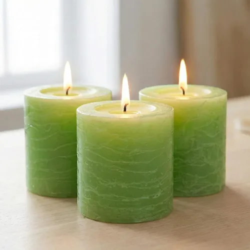 Vista 55 de Richland® Juego de 20 velas de pilar de 2 x 3 pulgadas, color marfil sin perfume