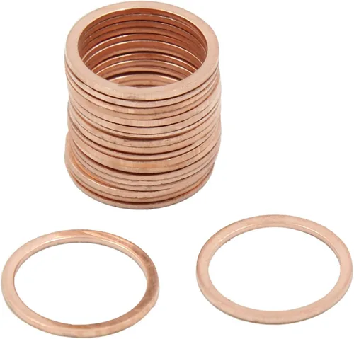 Vista 40 de X AUTOHAUX Anillo de sellado plano de cobre métrico M6 x 0.354 in x 0.039 in para tuerca de tornillo