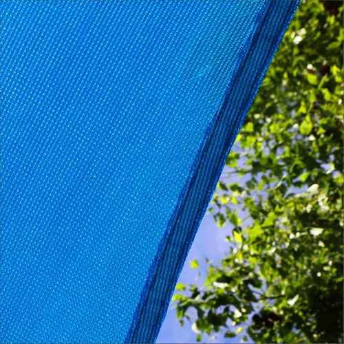 Vista 9 de Amgo Toldo triangular azul de 8 x 8 x 8 pies, toldo UPF50+ AGSLT, 95% de bloqueo UV, permeable al agua y al aire, 200GSM resistente, comercial