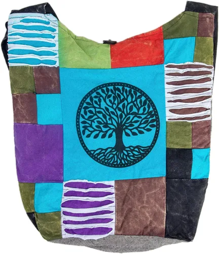 Vista 4 de Freakmandu Collections Bolso de hombro Hobo - Bolso bandolera bohemio para mujer, bolso bohemio bolso hippie, bolso de mano indie, bolso de tela