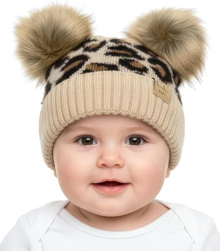 Vista 14 de Funky Junque Gorro de invierno con doble pompón para bebé de 0 a 12 meses, bonito gorro de punto acogedor para clima frío Patrón de tejido