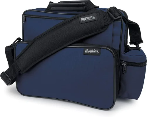 Vista 2 de Bolsa para hombro de Hopkins Medical Products para atención domiciliaria, exterior impermeable de 600D, correa para hombro ajustable, 14x11.5x8 Negro