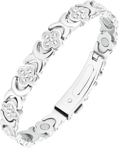 Vista 13 de Pulseras de cobre para mujer, pulsera magnética de cobre puro
