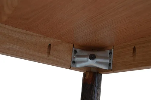 Vista 5 de Mesa auxiliar cuadrada grande de nogal teñido natural Amish Natural Stain