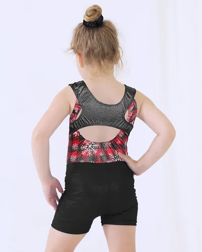Vista 3 de BAOHULU Leotardos de gimnasia para niñas y niños pequeños con lentejuelas brillantes y parte superior de malla para bailar