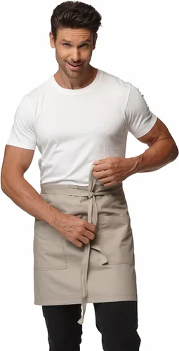 Vista 8 de Delantal unisex medio bistro delantal servidor con bolsillos impermeable 4251BY