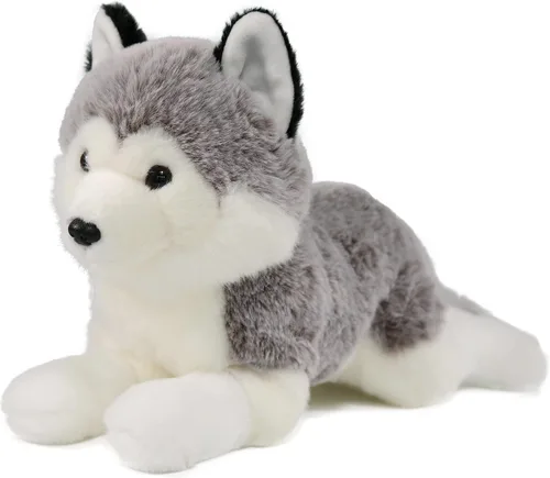 Vista 8 de Ice King Bear Peluche realista de Husky siberiano, juguete de peluche, 13 pulgadas de longitud (original)