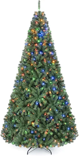 Vista 26 de HAPPYGRILL Árbol de Navidad artificial preiluminado de 4 pies con 296