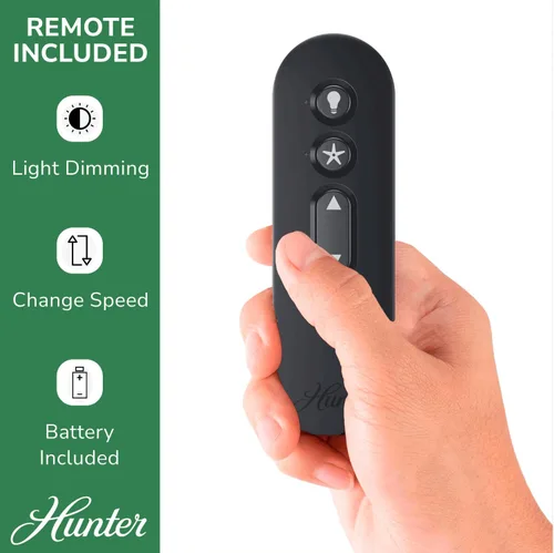 Vista 4 de Hunter Bennett 54190 - Ventilador de techo para interiores de 52 pulgadas con luces LED y control remoto, ventilador de techo de montaje estándar, 5