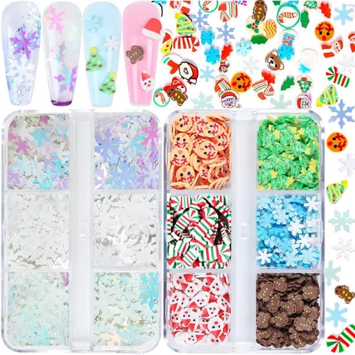 Vista 9 de Abalorios de uñas de flores 3D, 2 cajas de acrílico 3D de flores de arte de uñas y gemas blancas y rosas mezcladas con diamantes de imitación