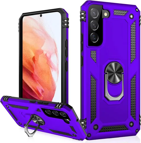 Vista 22 de IKAZZ Funda para Galaxy S21, Grado Militar Resistente a Golpes de Servicio Pesado Cubierta Protectora para Teléfono Pasa Prueba de Caída de 16 pies