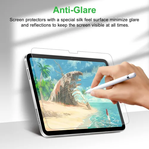 Vista 4 de Bioton - Protector de pantalla para iPad A16 de 11ª/10ª generación (2025/2022) Nano-Texture Glass, Auto Alignment Kit, Tempered Glass, Touch like