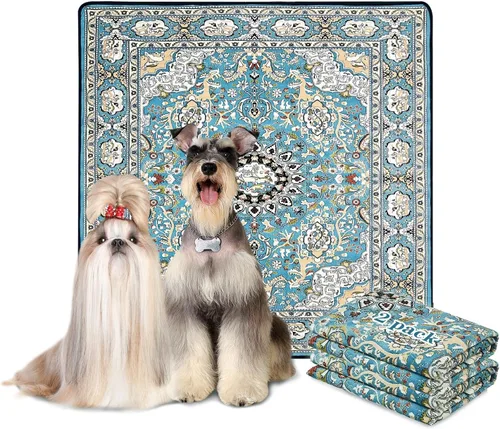 Vista 13 de Qeils - Almohadillas lavables para orina para perros, almohadillas reutilizables para cachorros de 36 x 41 pulgadas, paquete de 2