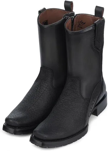 Vista 2 de Cuadra Botas Western de cuero genuino para hombre Oxford gris 1J3HTC