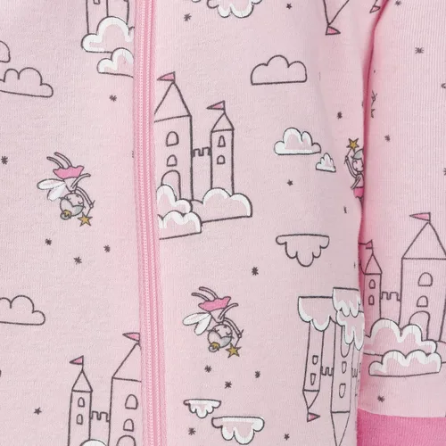 Vista 4 de Gerber Pijama con pies para bebé niña, paquete de 2