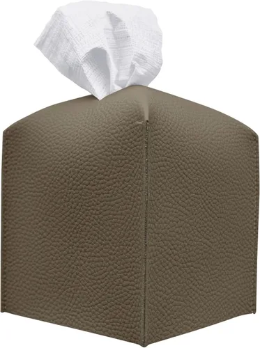 Vista 22 de Carrotez Funda para caja de pañuelos, soporte cuadrado de piel sintética refinada, soporte decorativo para encimera de tocador de baño, mesitas