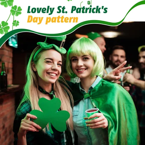 Vista 3 de Gerrii 100 vasos de chupito de 2 onzas para el día de San Patricio, desechables de plástico, regalos de fiesta de San Patricio para cumpleaños