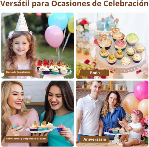 Vista 7 de GiFBERA 300 unidades de forros de magdalenas de papel de aluminio mini metálicos, forros de magdalenas de papel de aluminio para muffins, tazas