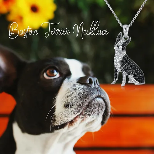 Vista 60 de Collares con colgante de perro de plata de ley S925 – 24 razas corgi/husky/labrador/pastor para mujer