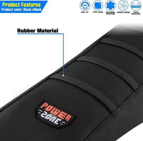 Vista 8 de Funda universal para asiento de motocicleta, agarre de goma antideslizante, costura suave para Yozma In10 CRF WR WRF RMZ YZF SXF EXC EXC XC SX CR