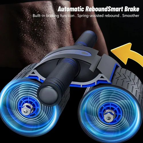 Vista 4 de Rueda aabdominal de rebote automático, 1 juego de rueda abdominal de rebote automático mejorada 2023 para teléfono celular, rodillo abdominal