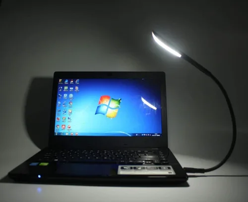 Vista 3 de Lámpara USB regulable, luz de teclado flexible, mini luz USB para portátil