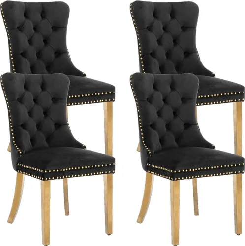 Vista 64 de Juego de 2 sillas de comedor de terciopelo beige, sillas de comedor tapizadas beige01