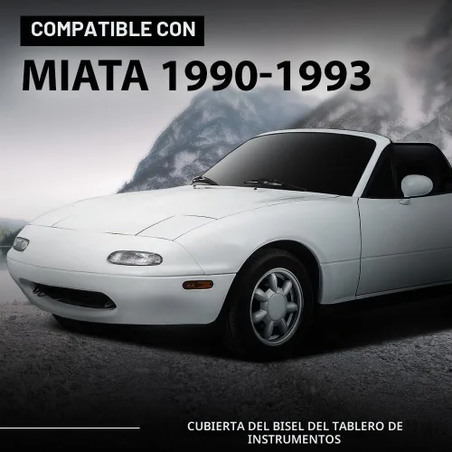 Vista 2 de G-PLUS Borde de bisel del clúster de indicadores Capucha Compatible con Mazda Miata 1990-1993 Reemplazo de bisel del tablero para NA01-55-420B-00