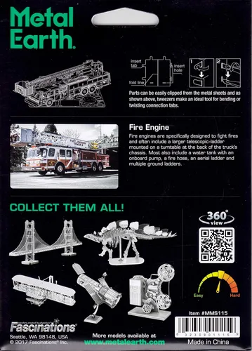 Vista 7 de Metal Earth Kit de modelo de metal 3D de camión de bomberos Fascinaciones