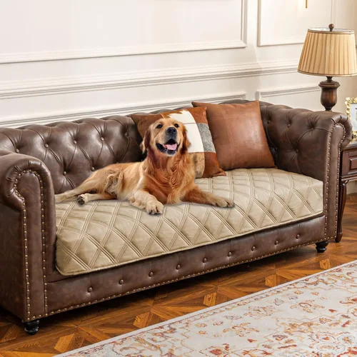 Vista 62 de Ameritex Funda impermeable para cama de perro, manta para mascotas con parte trasera antideslizante para muebles, cama, sofá
