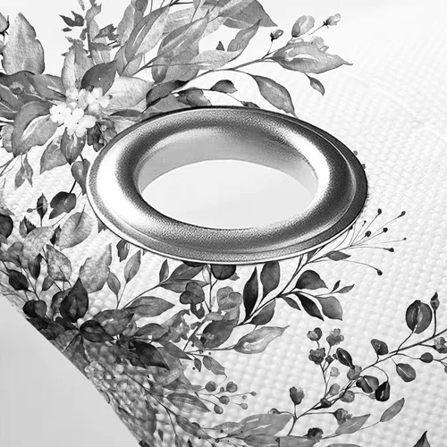 Vista 5 de Tititex - Juego de cortinas de ducha de eucalipto negro, hojas de acuarela gris en la parte superior, con decoración floral de baño, 60 x 72