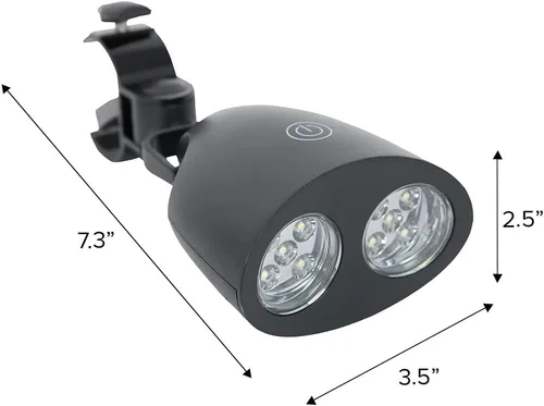 Vista 2 de Megamaster Luz de parrilla – Accesorio para barbacoa con 10 bombillas LED brillantes para asar y cocinar al aire libre – 530-0013P