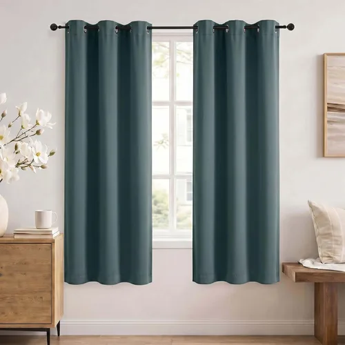 Vista 97 de Simplebrand Cortinas blancas puras de 96 pulgadas de largo para oscurecer la habitación, juego de 2 paneles para dormitorio/sala de estar, bloqueo