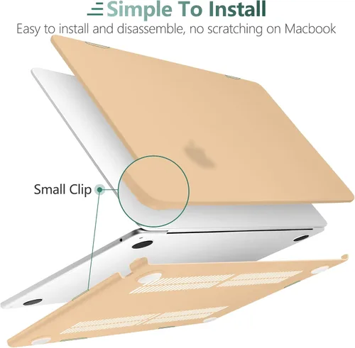 Vista 3 de TWOLSKOO Funda para MacBook Air de 15 pulgadas M5 M4 M3 M2 (2026-2023) A3448 A3241 A3114 A2941, carcasa rígida y protector de pantalla, cubierta