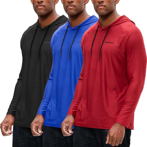 Vista 11 de DEVOPS - Sudadera con capucha para hombre, de manga larga, para pesca, senderismo, correr, entrenamiento