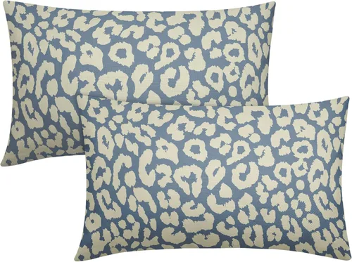 Vista 66 de Juego de 2 fundas de almohada con estampado de leopardo negro de 16 x 16 pulgadas, diseño de animal de guepardo, chinoiserie, fundas de almohada